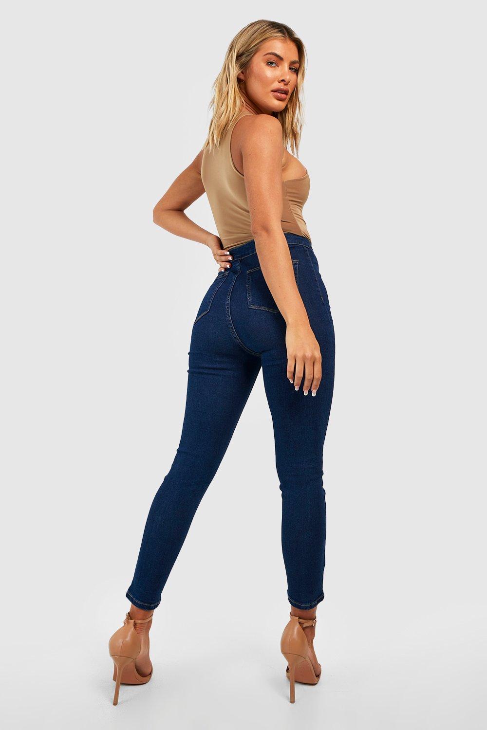 High rise store super stretch jeans